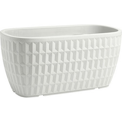 Γλάστρα πλαστική Rotational, σειρά Tyle, 70lt, 80x40xΥ37cm, κρεμ, VECA made in Italy (1 ΤΕΜ)