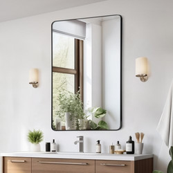 VEVOR Τετράγωνος Καθρέφτης Τοίχου 36" x 48" με Πλαίσιο Αλουμινίου JXJ3648INCHB0FLTYV0