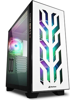 Sharkoon Elite Shark CA300T White Gaming Midi Tower Κουτί Υπολογιστή RGB με Πλαϊνό Παράθυρο