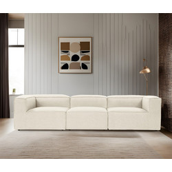 Papatya Fora 3 Τριθέσιος Καναπές Ecru 297x105x66cm