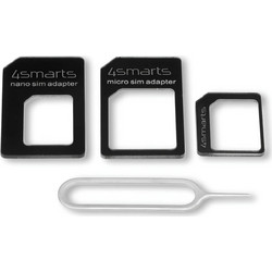 4Smarts Nano SIM & Micro SIM Adapter Set - Μαύρο 461369