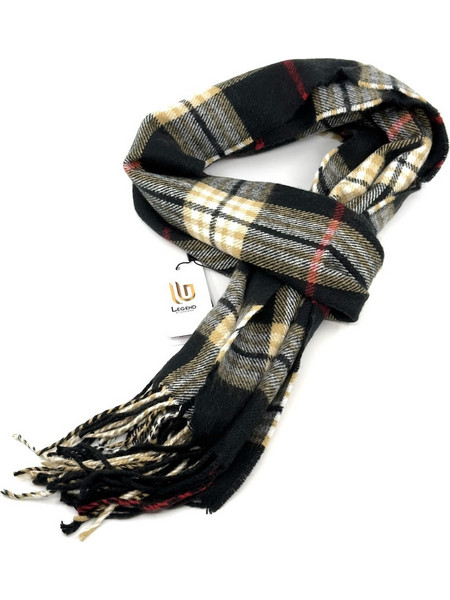 Legend - LGS-3021-134 - Double Face - Black - Κασκόλ KASHMIR TOUCH - black