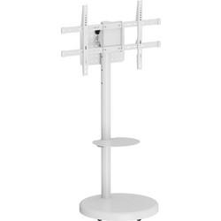TECHLY ICA-TR55 ΤΡΟΧΛΗΛΑΤΗ ΒΑΣΗ ΜΕ ΡΑΦΙ ΓΙΑ ΤΗΛΕΟΡΑΣΗ LCD/LED/PLASMA 37-86' ΛΕΥΚΗ