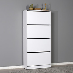 Παπουτσοθήκη Ξύλινη Λευκή Μ73xΠ26xΥ157cm SHC-540-BB-1