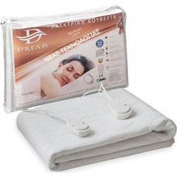 Dream Elegant 900005 Ηλεκτρική Διπλή Κουβέρτα με Χρονοδιακόπτη Λευκή 120W 155x140cm