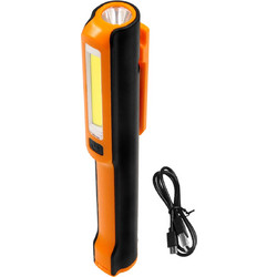 GloboStar(R) 79017 Φορητός Επαναφορτιζόμενος Φακός Εργασίας Work Light LED COB 3W + 3W 350lm με 3 Modes & 1 x Μπαταρία 1200mAh Li-ion Ψυχρό Λευκό 6000K