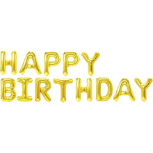 Μπαλόνια foil Happy birthday 42 εκ. Πολύχρωμο