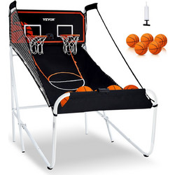 VEVOR Foldable Indoor Double Shot Basketball Arcade Game 2 Player 5 Balls