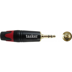 TASKER SP82GB35SN Βύσμα mini jack stereo 3.5mm με Επιχρυσωμένες Επαφές, Μαύρο