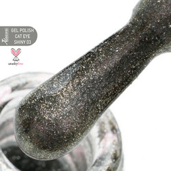 Alezori Shiny 03 Glitter Cat Eye Ημιμόνιμο Βερνίκι Νυχιών