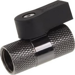 Alphacool 2-Way G1/4" Liquid Cooling Maual Ball Valve Black 17354