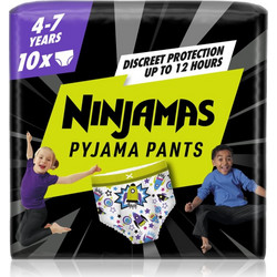 Pampers Ninjamas Boy Pyjama Night Pants Πάνες Βρακάκι 17-30kg 10τμχ