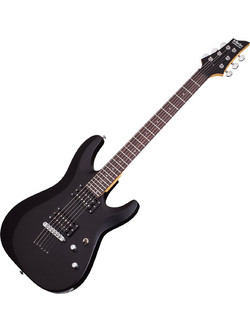 Schecter C-6 Deluxe Ηλεκτρική Κιθάρα ST Style με HH Μαγνήτες και Ταστιέρα Rosewood Satin Black