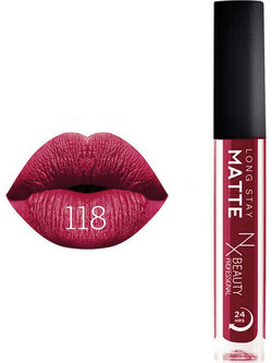 NX Beauty Professional Matte Longstay 118 Long Lasting Liquid Κραγιόν