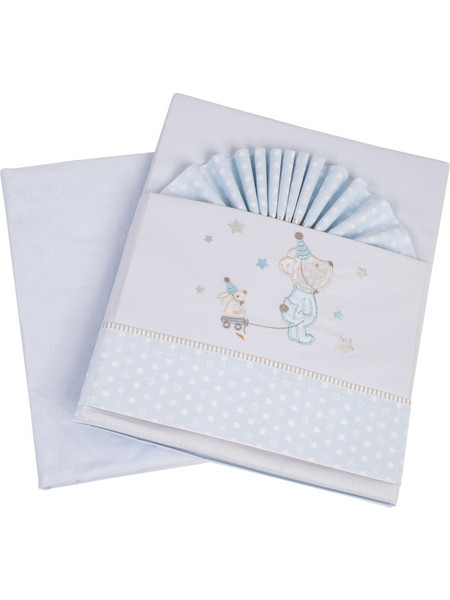 Kipper Flamingo Friends Σετ Βρεφικά Σεντόνια Κούνιας Βαμβακερά 120x180 Blue