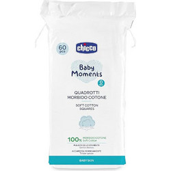 Chicco Baby Moments Soft Cotton Squares 60 τεμάχια