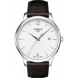 Tissot Tradition Ανδρικό Ρολόι με Καφέ Δερμάτινο Λουράκι T063.610.16.037.00