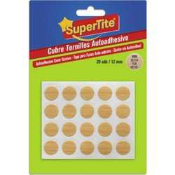 Supertite 8081 Στρογγυλά Αυτοκόλλητα για Κάλυψη Βιδών Οξιά 20ΤΜΧ