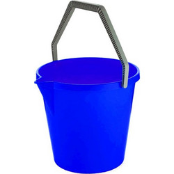 Πλαστικός Κουβάς Με Στόμιο Μπλε 10Lt O27x25cm