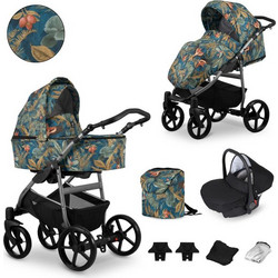 Kunert Mata Καρότσι Μωρού 3 σε 1 Jungle Grey Frame