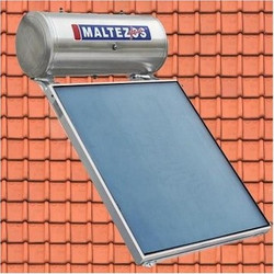 Maltezos MALT H-R 200lt/3E/Α-Θ/SAC 130X200 Ηλιακός Θερμοσίφωνας Inox Τριπλής Ενέργειας Για Αντλία Θερμότητας με Επιλεκτικό Συλλέκτη και Βάση Κεραμοσκεπής