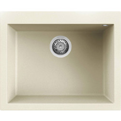 Elleci Quadra 110 Υποκαθήμενος Νεροχύτης Γρανίτη Bianco Antico 61x51.5cm