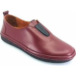Boxer 98457 (μπορντώ δέρμα) γυναικεία slip-on