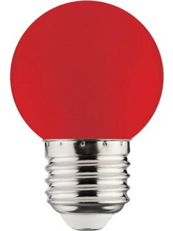 Λαμπτήρας LED 1W E27 ΣΦΑΙΡΙΚΟ ΚΟΚΚΙΝΗ 230V 34lm HOROZ ELECTRIC
