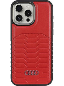 Audi Synthetic Leather case with MagSafe for iPhone 14 Pro - red