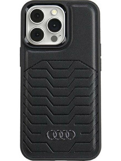 Audi Synthetic Leather case with MagSafe for iPhone 15 Pro - black