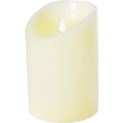 GLOBOSTAR FIREFLAME 79542 Διακοσμητικό Κερί Παραφίνης με Εφέ Κινούμενης Φλόγας & IR Ασύρματο Χειριστήριο LED 1W 50lm 180 DC 3V με 2xAA Μπαταρίες IP20 Θερμό Λευκό 2700K Dimmable - Μ10 x Π10 x Υ15cm