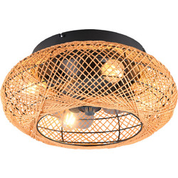 Trio Lighting Lillesand R67302126 Ανεμιστήρας Οροφής με Φως & Τηλεχειριστήριο Μαύρος