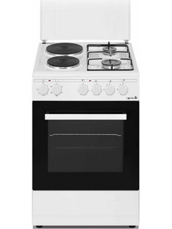 Arielli C-5060/2GFL Κουζίνα Ηλεκτρική 43lt με Εστίες Αερίου & Ρεύματος 50cm