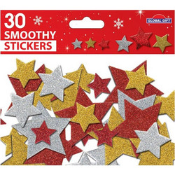 Αφρώδη αυτοκόλλητα Global gift smoothy Christmas σετ 30 τεμάχια αστεράκια 15Χ8cm (290003)