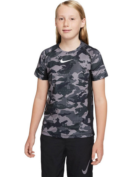 Nike Pro Dri-Fit Παιδικό T-Shirt Κοντομάνικο Ανθρακί DM8536-010