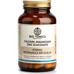 Bio Tonics Calcium Magnesium Zinc Gluconate 60 Κάψουλες