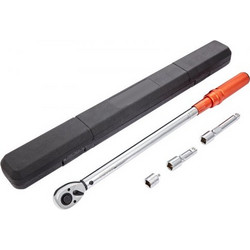 Ροπόκλειδο VEVOR, 1,3 cm Drive Click Torque Wrench 20-250ft.lb/34-340n.m, Σετ δυναμόκλειδο με δυνατότητα ρύθμισης διπλής κατεύθυνσης, κιτ ροπόκλειδου μηχανικής ζυγαριάς διπλού εύρους με ράβδο επέκταση