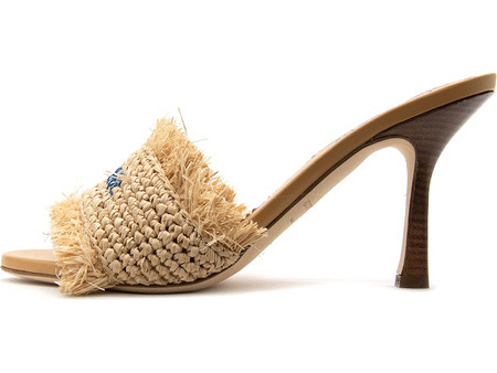 CAPSULE RAFFIA LEATHER HIGH HEEL MULES WOMEN DSQUARED2