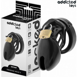 Addicted Toys Locked Obsidian Hold Penis Cage Small