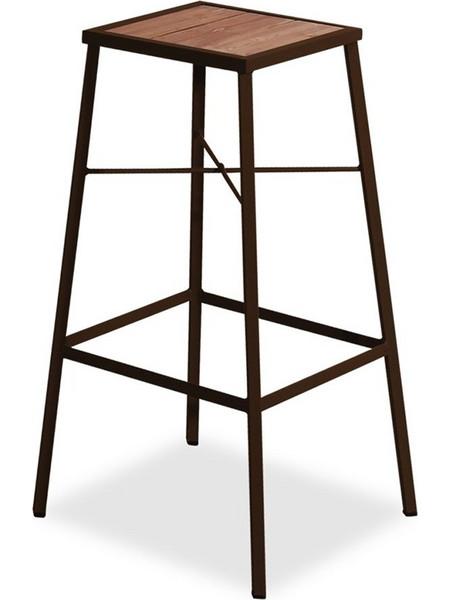 Σκαμπό Μπαρ Με Ξύλο 223906 31x31x76cm Natural-Brown