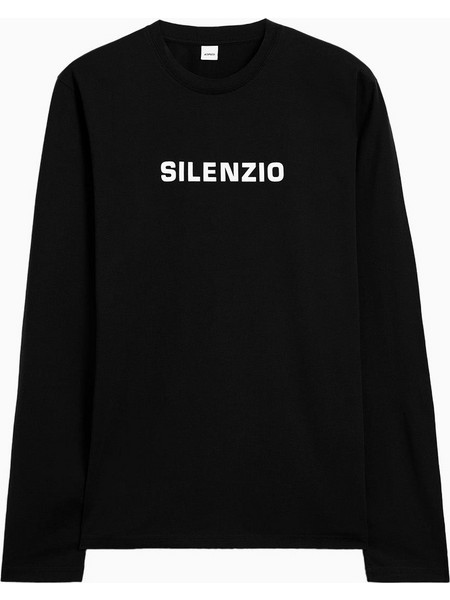 Aspesi Silenzio Long-Sleeved T-Shirt Black