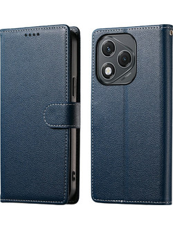 Θήκη Honor 400 Lite 5G Mad Mask Leather Wallet Case Protector με βάση στήριξης, υποδοχές καρτών και μαγνητικό κούμπωμα Flip Wallet από συνθετικό δέρμα μπλε σκούρο