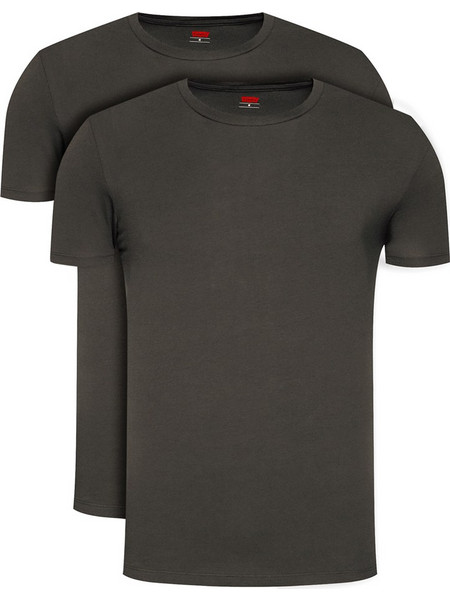 Levi's Ανδρικό Crew Neck T-Shirt Μαύρο (2 pack) 905055001-884