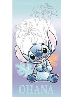 Παιδική Πετσέτα Θαλάσσης Stitch Ohana Μοβ Χρώμα Disney 140x70cm