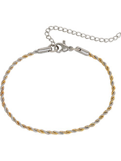 Ghetto Rope Half Gold Unisex Βραχιόλι Αλυσίδα από Ατσάλι Χρυσό