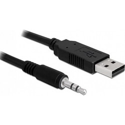 Καλώδιο USB-A to 3.5mm AUX Audio Cable Μαύρο