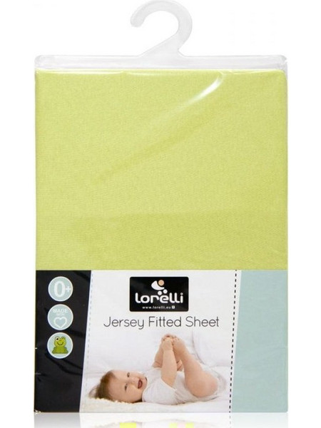 Lorelli Bertoni Jersey Βρεφικό Σεντόνι Κούνιας με Λάστιχο 60x120 Green