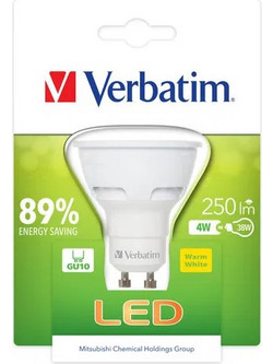 Λάμπα LED Verbatim GU10 4W Warm White