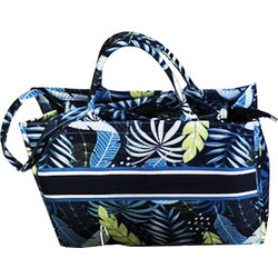 JOIN Τσάντα Παραλίας Χειρός 41x32x13cm Jungle Print Μπλέ