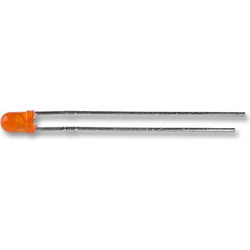LED Diffused 3mm Πορτοκαλί T-1